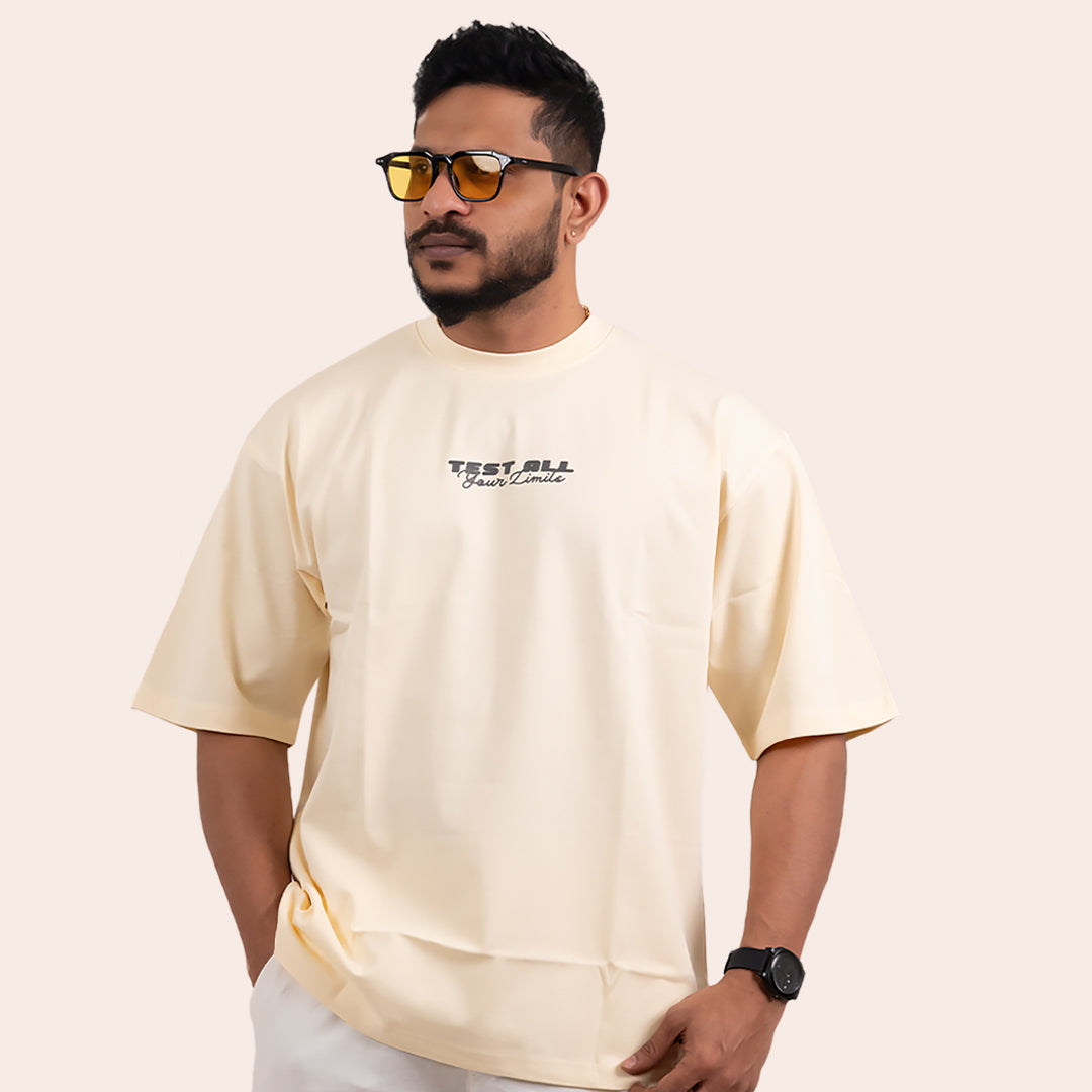 Oversized Tees Beige - Elther
