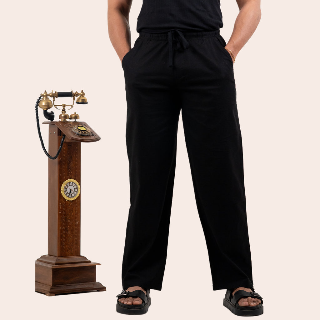 Linen Pant Black - Elther