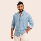 Denim Shirt Sky Blue - Elther