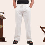 Linen Pant White - Elther