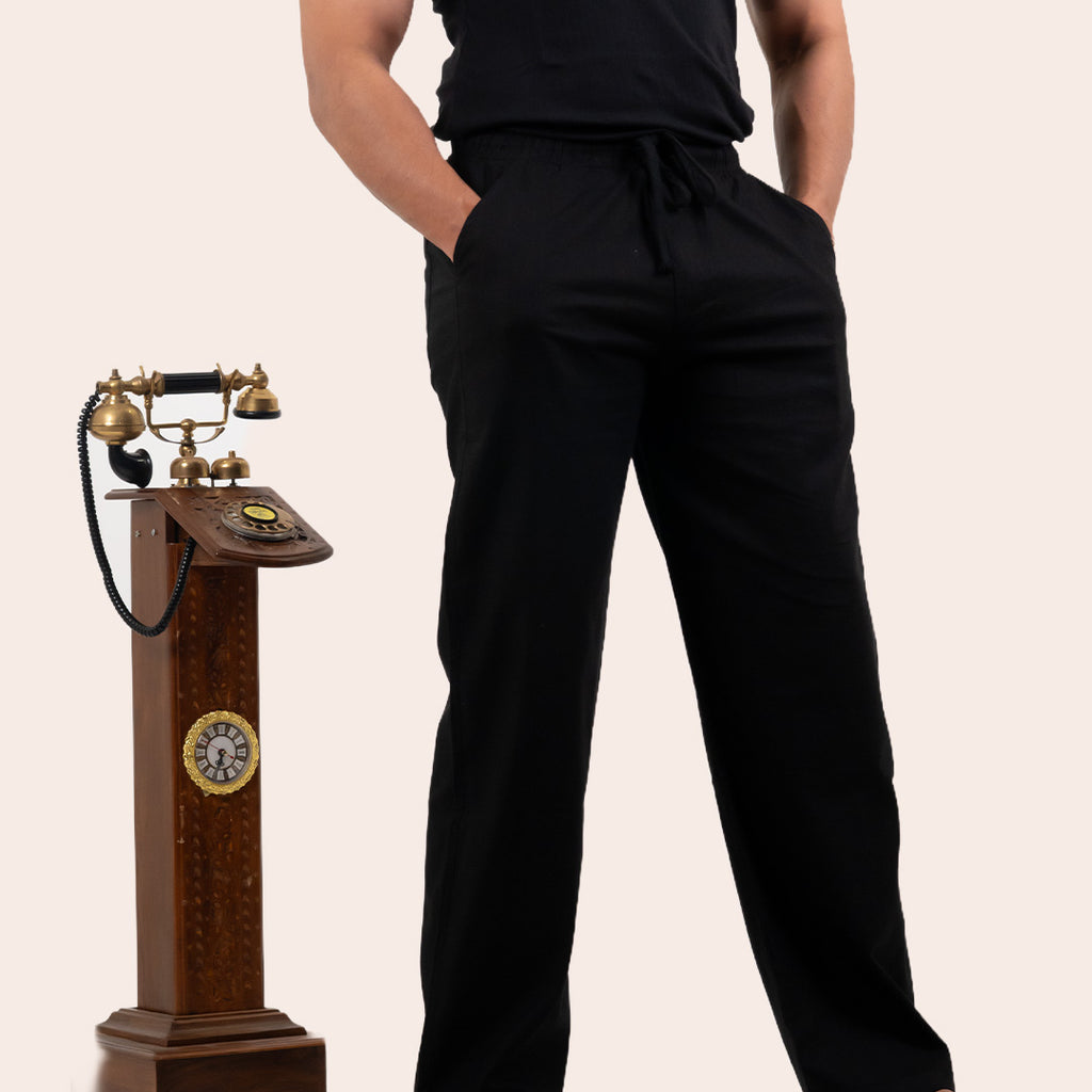 Linen Pant Black - Elther