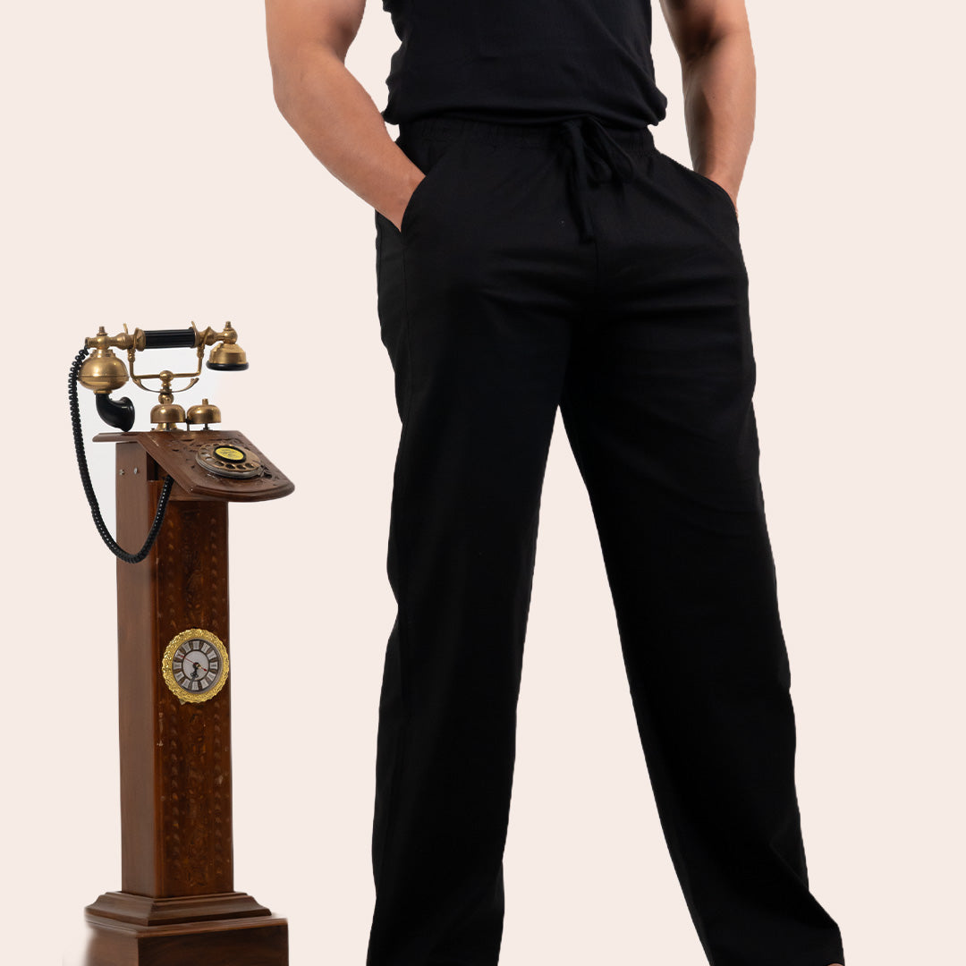 Linen Pant Black - Elther