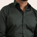 Satin Shirt Green - Elther