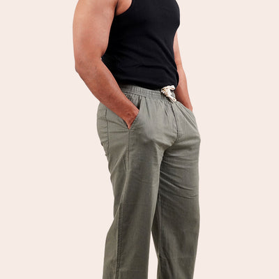 Linen Pant Olive Green