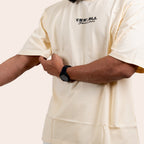 Oversized Tees Beige - Elther