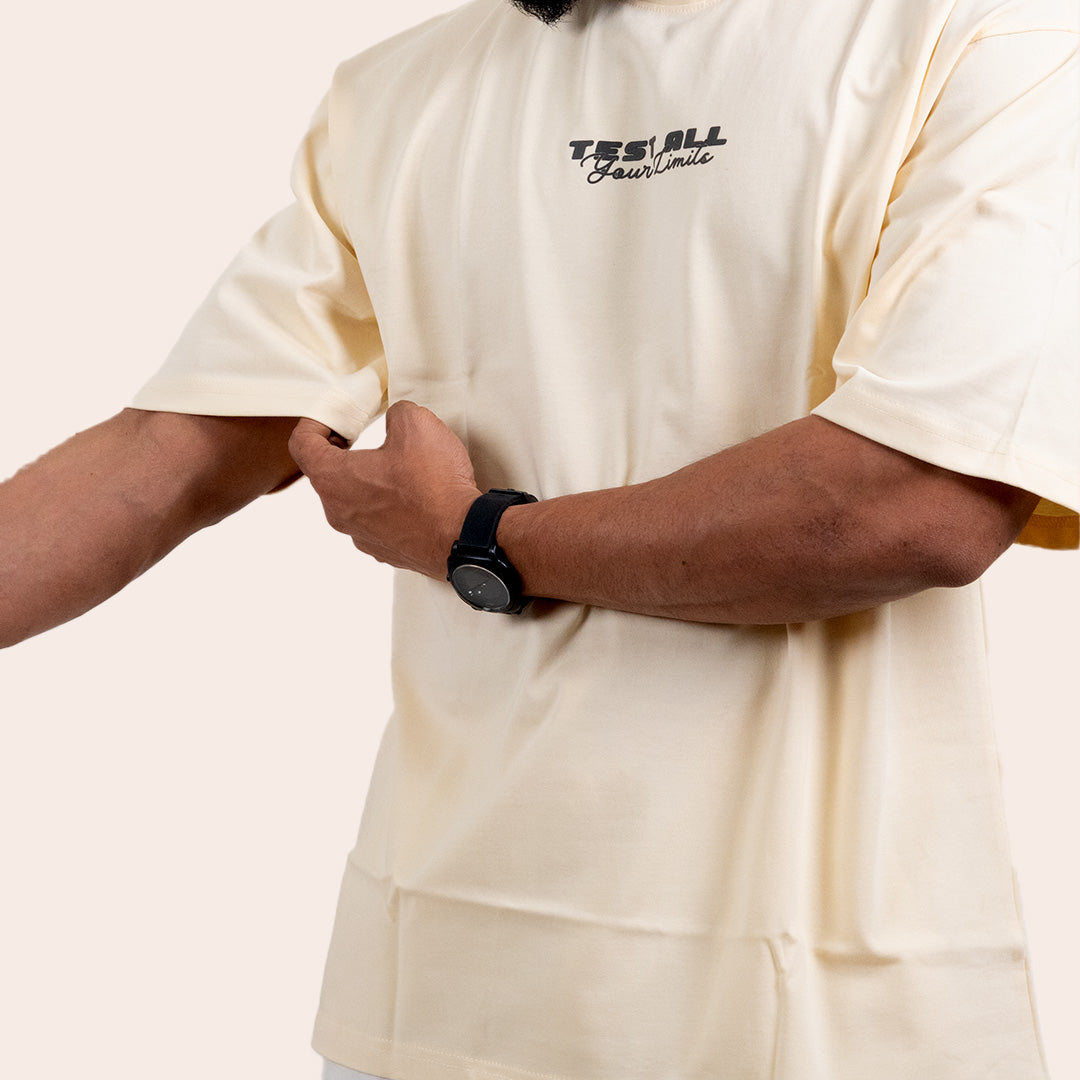 Oversized Tees Beige - Elther