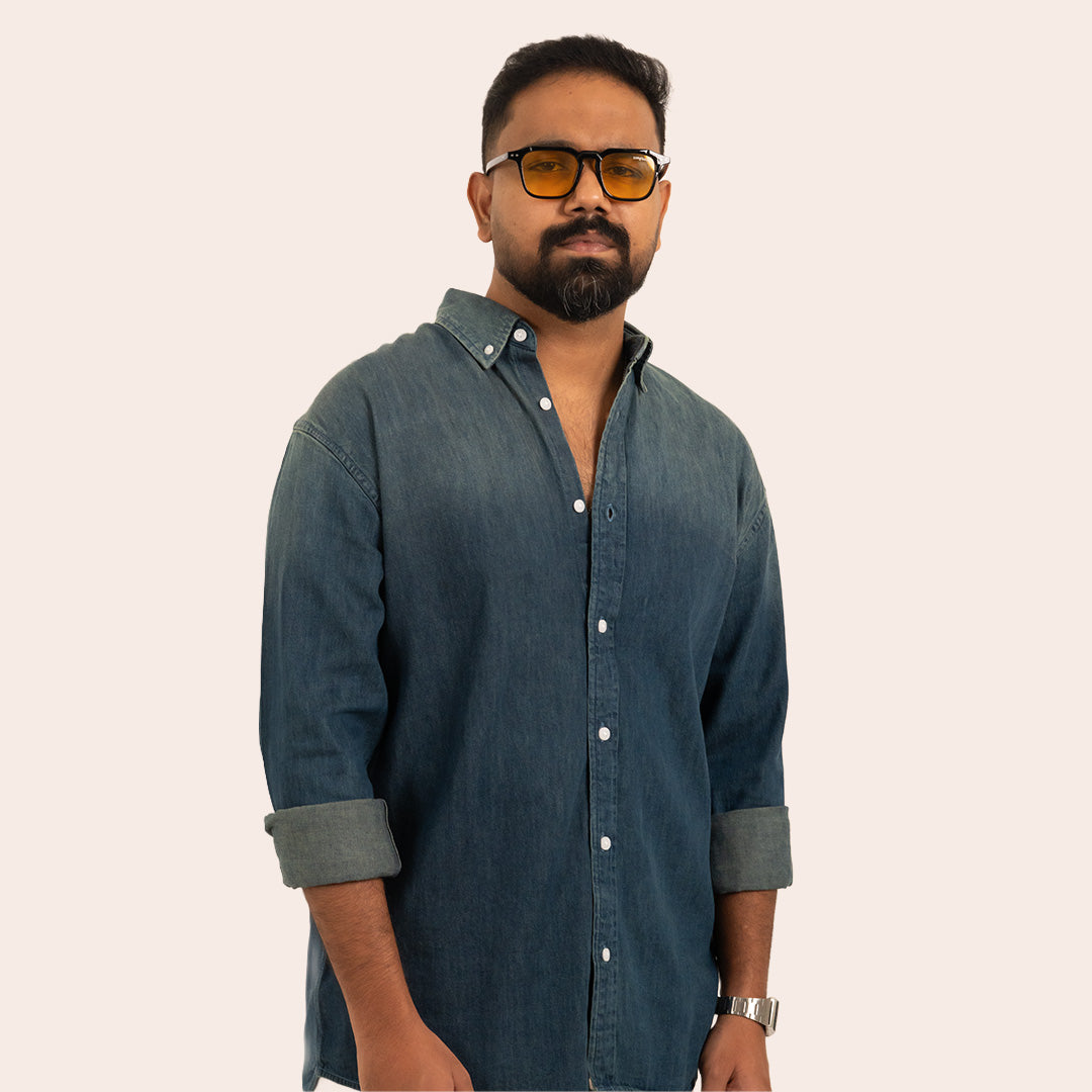 Denim Shirt Green - Elther