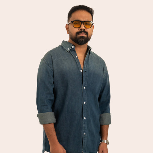 Denim Shirt Green - Elther