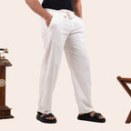 Linen Pant White - Elther