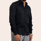 Satin Shirt Black - Elther