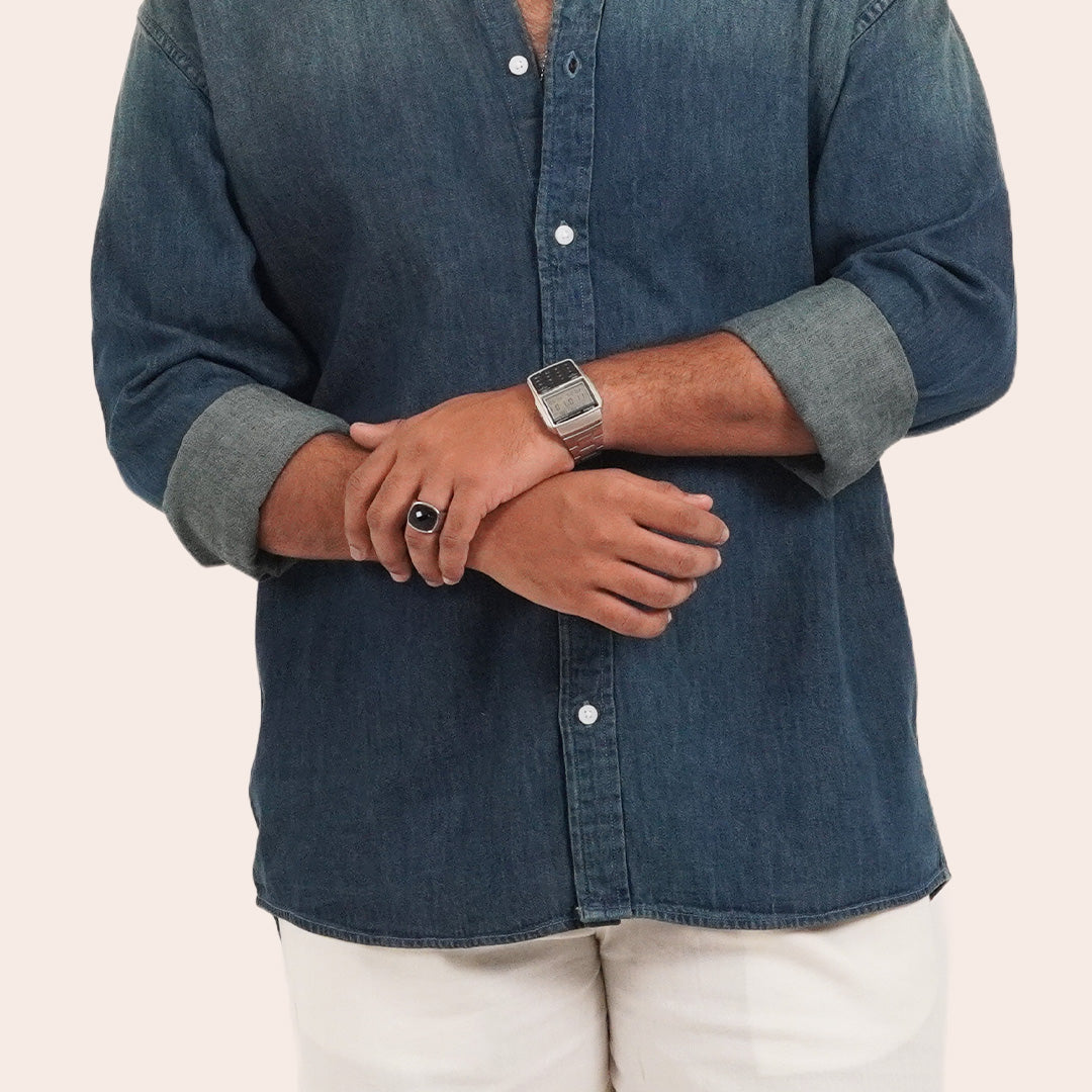 Denim Shirt Green - Elther