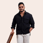 Imported Pocket Shirt Black - Elther
