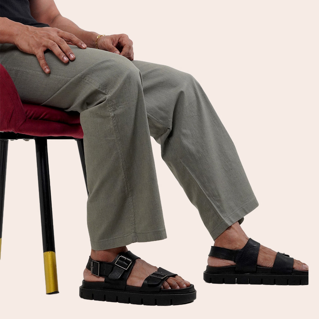 Linen Pant Olive Green - Elther