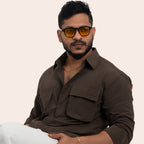 Imported Pocket Shirt Brown - Elther
