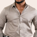Satin Shirt Ivory - Elther