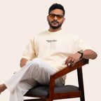 Oversized Tees Beige - Elther
