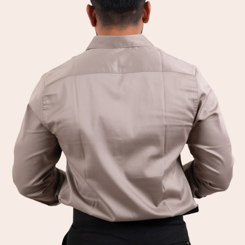 Satin Shirt Ivory - Elther
