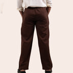 Linen Pant Dark Brown - Elther