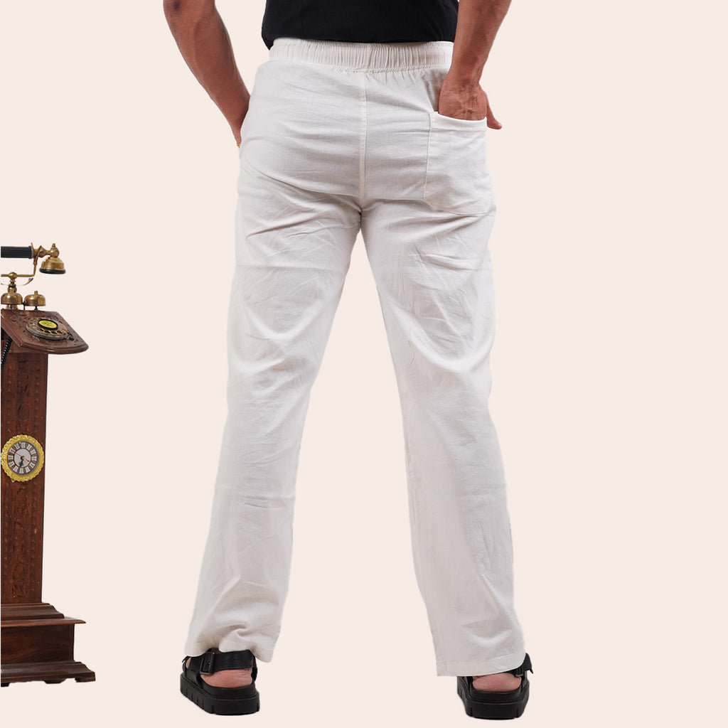 Linen Pant White - Elther