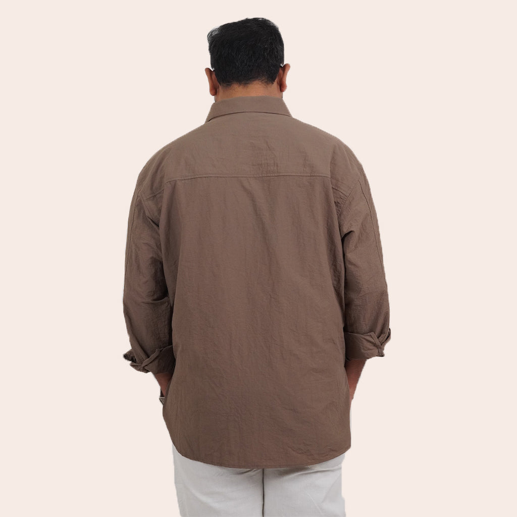 Imported Pocket Shirt Light Brown - Elther