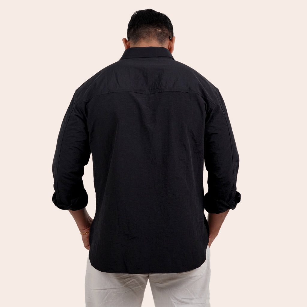 Imported Pocket Shirt Black - Elther