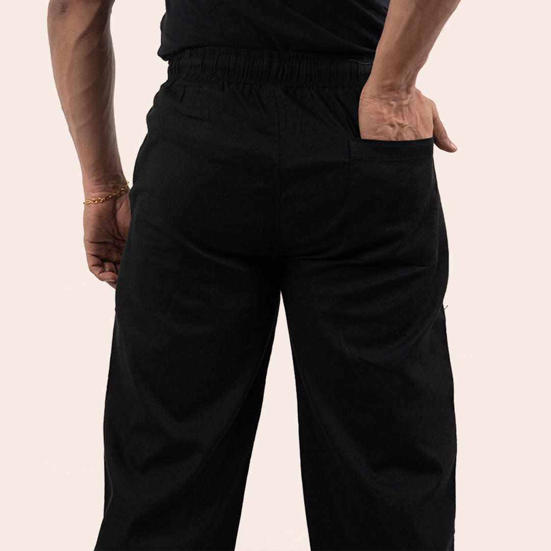 Linen Pant Black - Elther