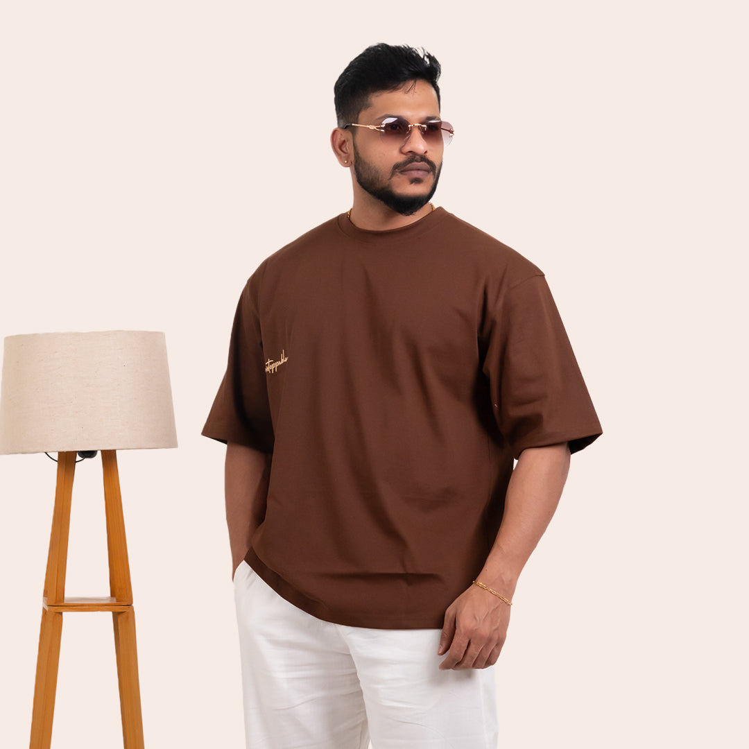 Oversized Tees Brown - Elther