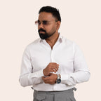 Satin Shirt White - Elther