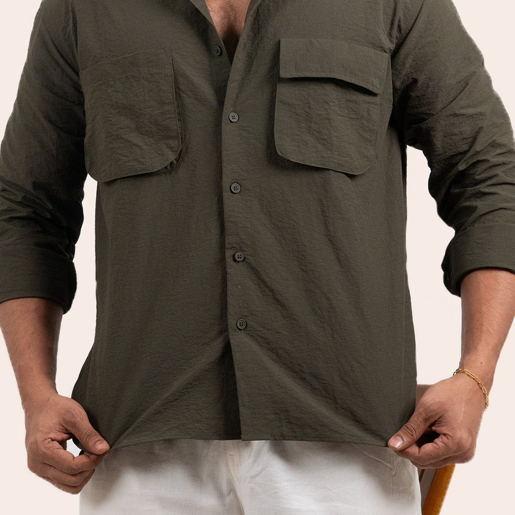 Imported Shirt Dark Green - Elther