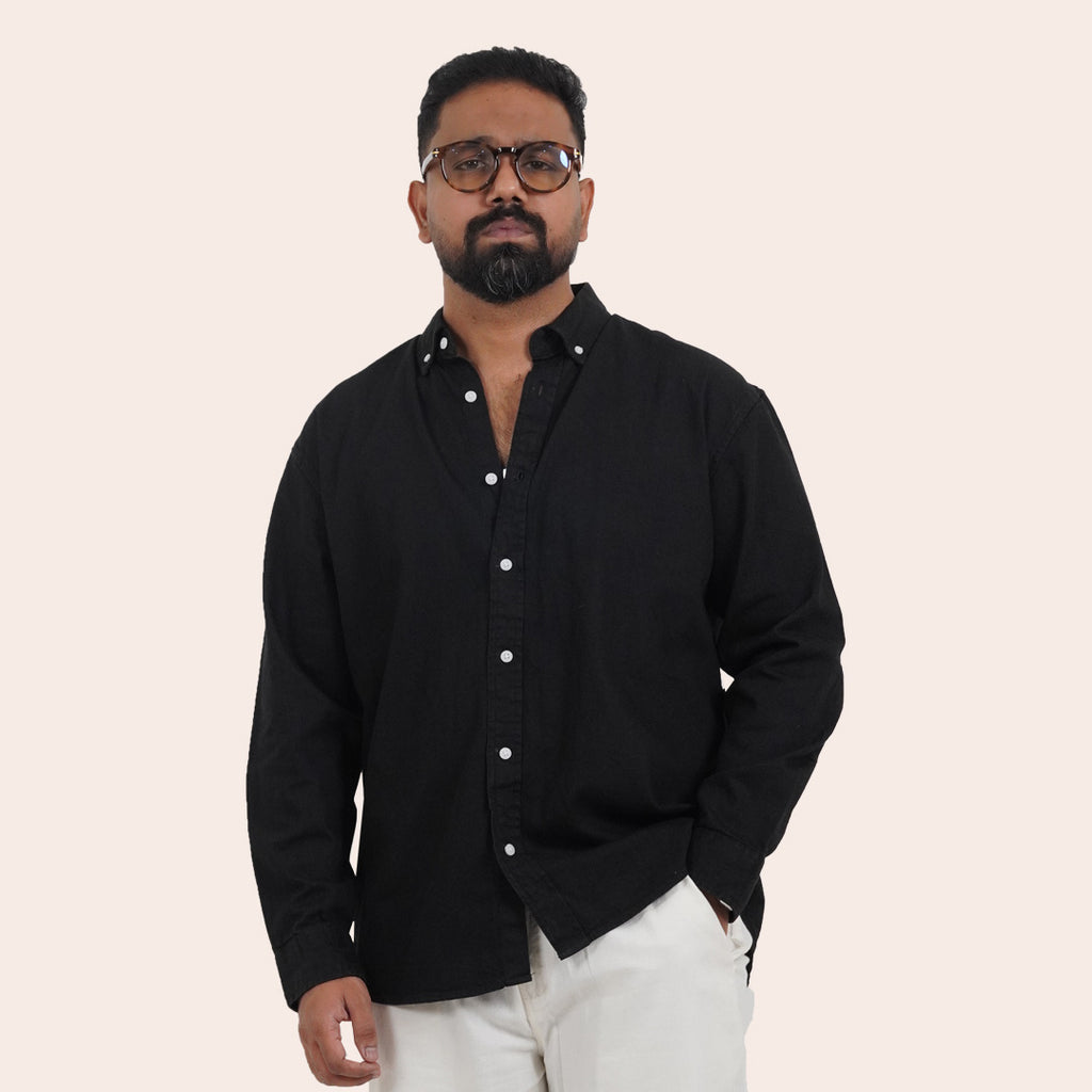 Denim Shirt Jet Black - Elther