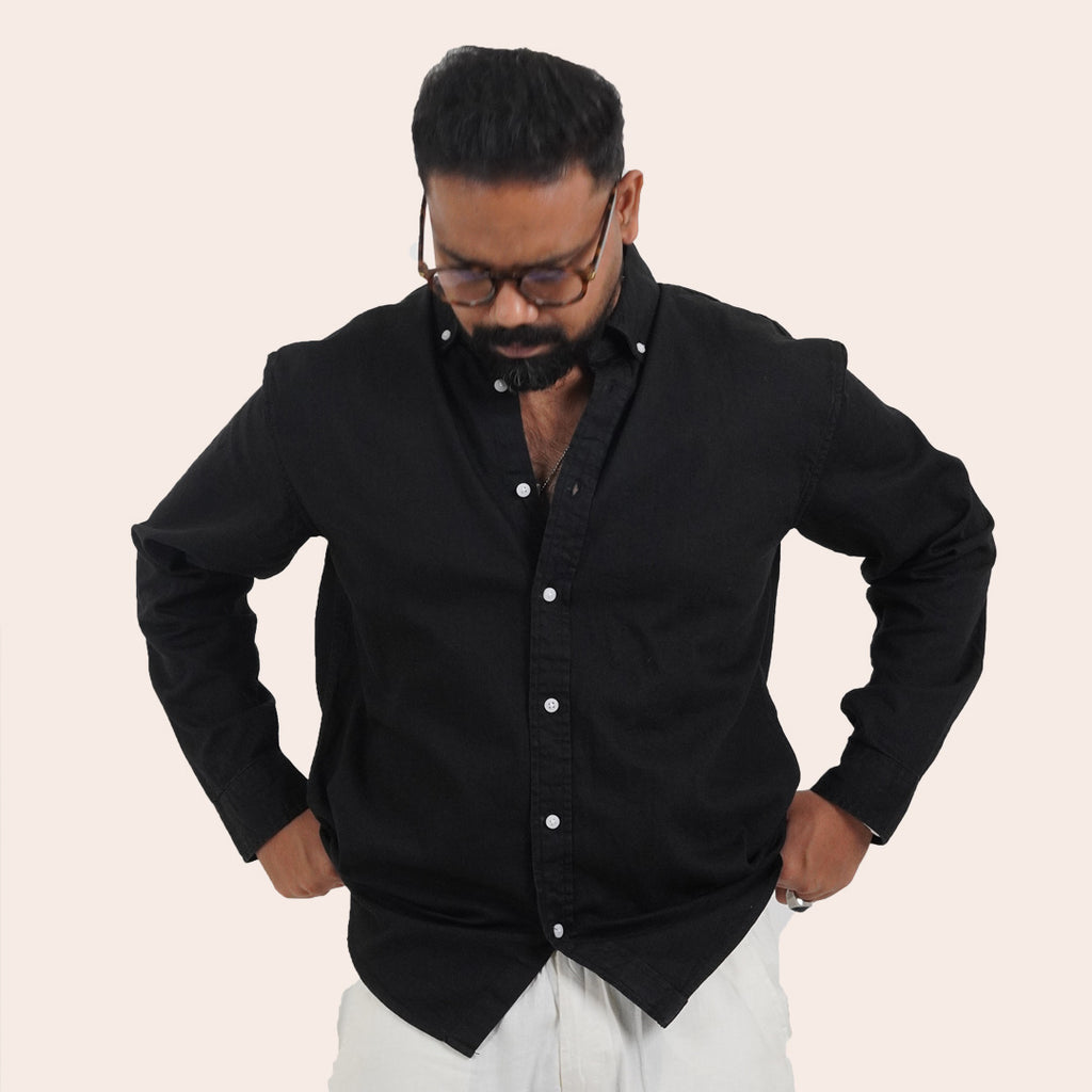 Denim Shirt Jet Black - Elther