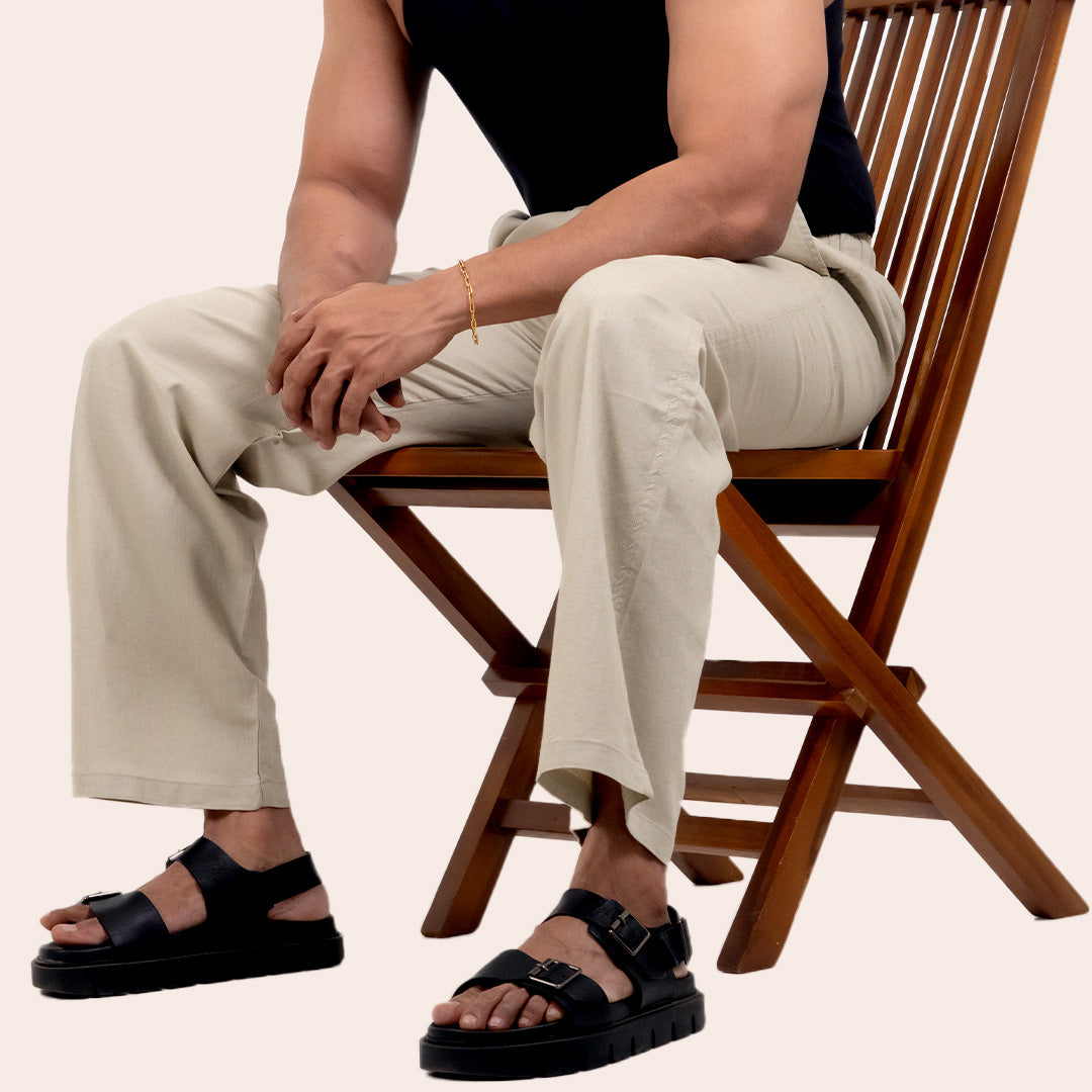 Linen Pant Light Green - Elther