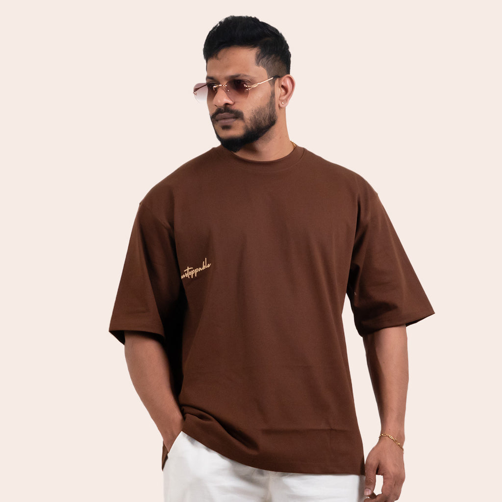 Oversized Tees Brown - Elther