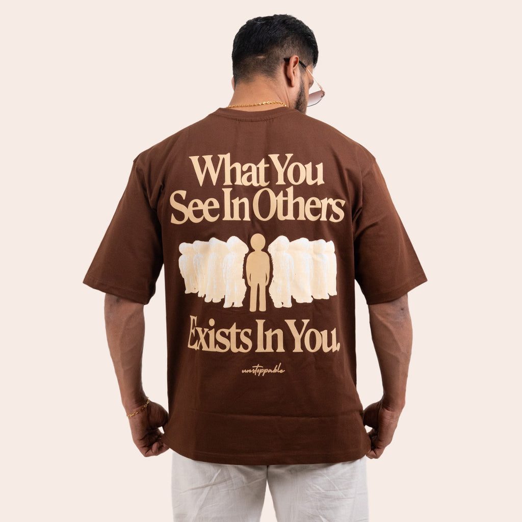Oversized Tees Brown - Elther
