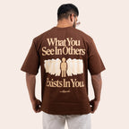 Oversized Tees Brown - Elther