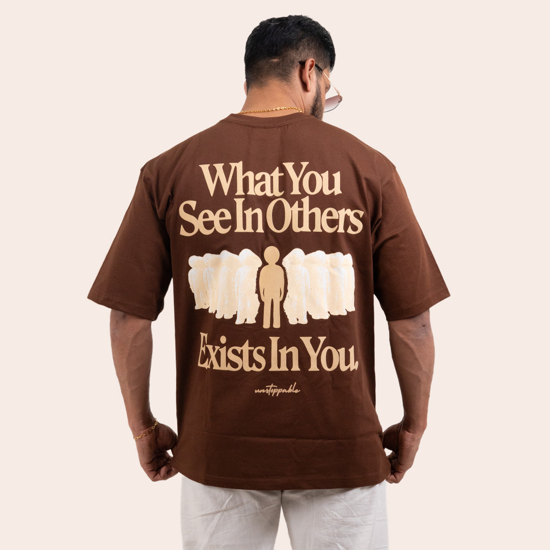 Oversized Tees Brown - Elther