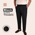 Black Double Button Gurkha Pant