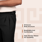 Black Double Button Gurkha Pant