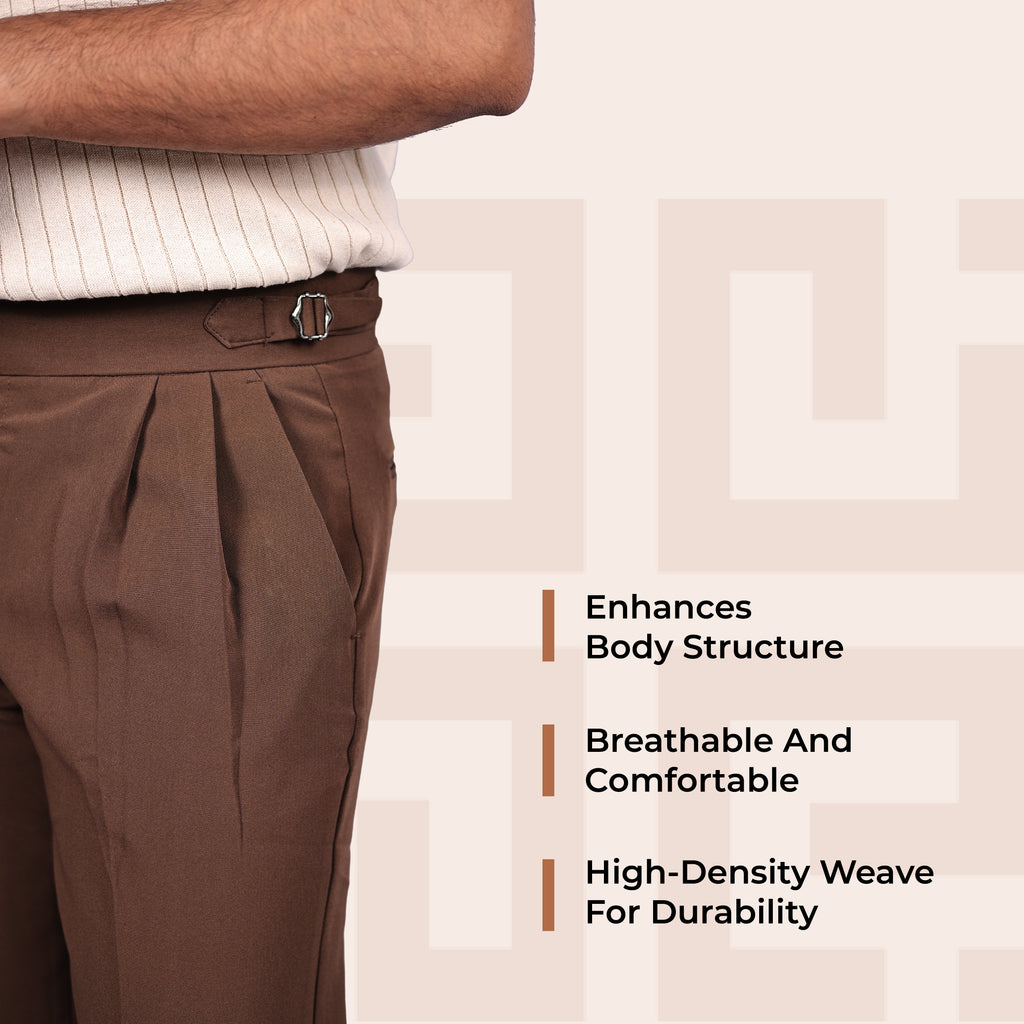 Dark Brown Double Button Gurkha Pant