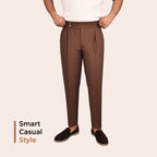 Dark Brown Double Button Gurkha Pant