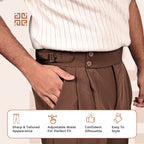 Dark Brown Double Button Gurkha Pant