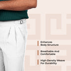 White Double Button Gurkha Pant