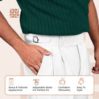 White Double Button Gurkha Pant