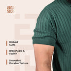 Green Knitted Polo T-Shirt