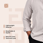 Grey Linen Regular Fit Shirt
