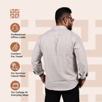 Grey Linen Regular Fit Shirt