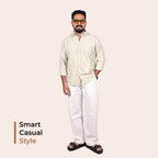 Light Olive Linen Regular Fit Shirt