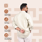 Light Olive Linen Regular Fit Shirt