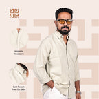 Light Olive Linen Regular Fit Shirt