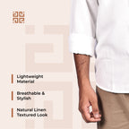 White Linen Regular Fit Shirt